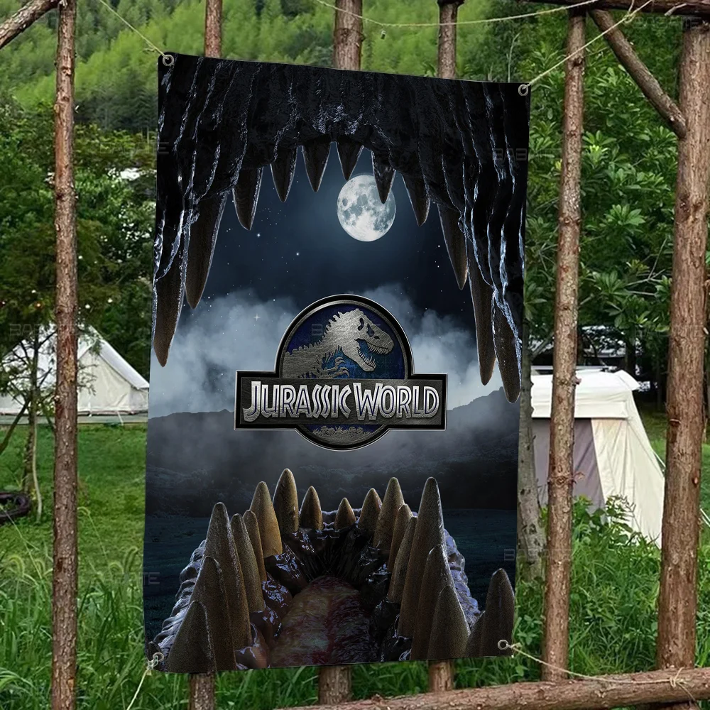 J-Jur-assic-Worlds мультяшный флаг искусство научная фантастика комната домашний декор