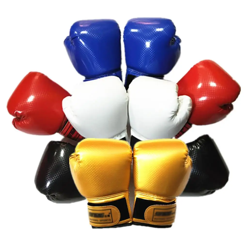 

2pcs Boxing Training Fighting Gloves PU Leather Breathable Muay Thai Sparring Punching Karate Kickboxing Professional Glove