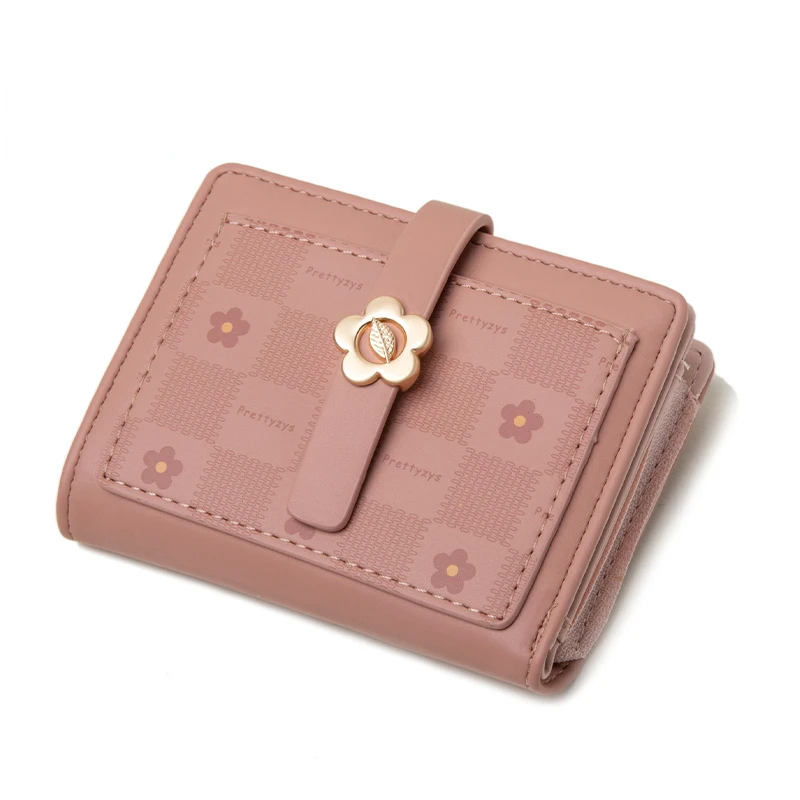 Women Flower Wallet Hasp Girls Leather Wallets for Women Coin Purse Money Bag Card Holder Wallet Hasp Zipper Carteras Para Mujer