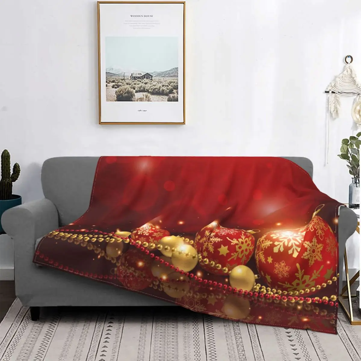 

Скандинавские Красные Блестки Новогоднее одеяло бархатное осенне-зимнее рождественское супер мягкое покрывало для кровати диван ковер