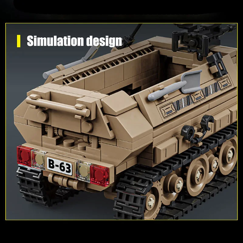 Военные WW2 SdKFz250 доспехи Halftrack строительные блоки DIY бронированный носій персонала