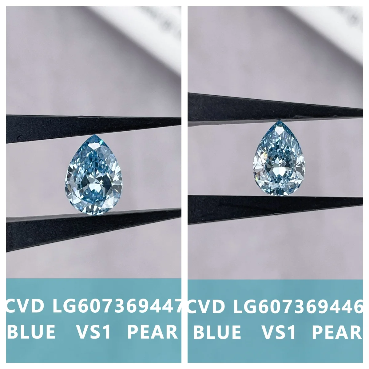 Распродажа высококачественных свободных бриллиантов CVD Blue Lab-Grown Diamond необычной