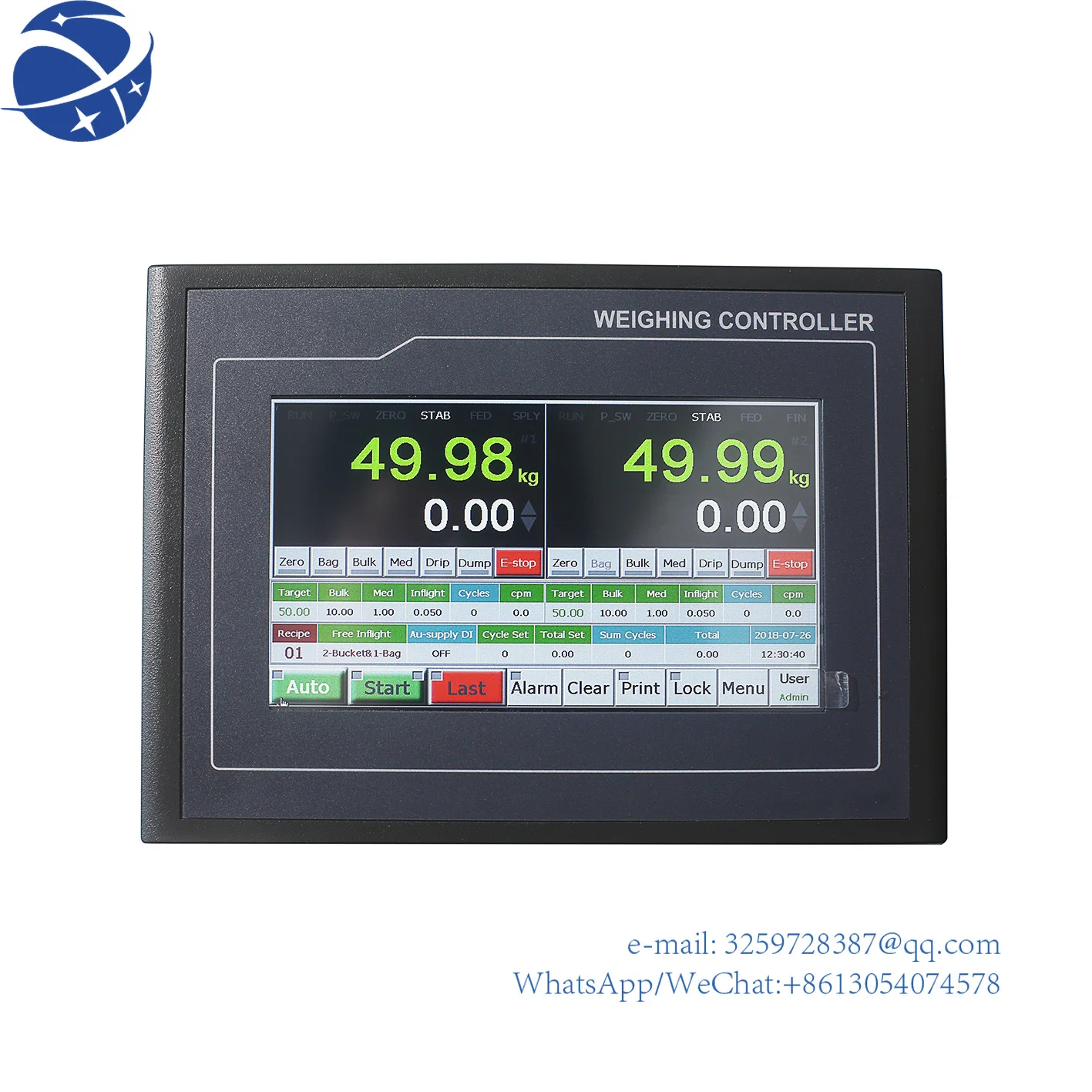 

YYHC 2-Scales/Hopper Weight Controller For Packing Machine Systems With 2 Weighing Hopper
