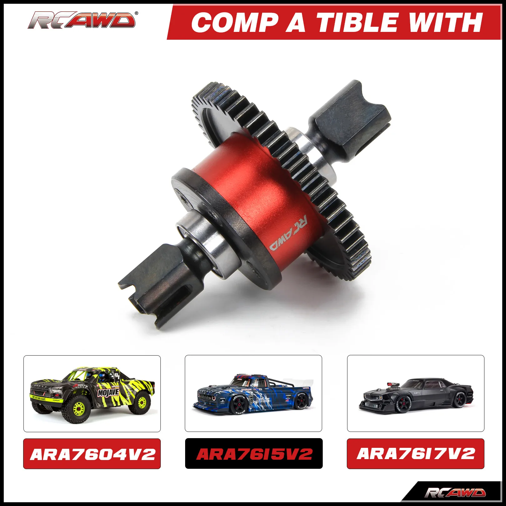 Набор RCAWD CENTER DIFF 50T 300K для Arrma 6s 1/7 1/8, Предупреждение пожарной команды, события MOJAVE KRATON, знаменитость, TLR Запчасти для модификации