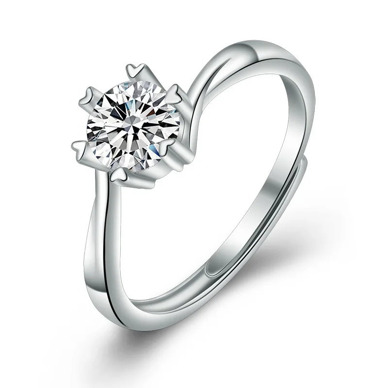 

Продажа в убыток! Роскошное классическое кольцо с бриллиантами 1 карат, обручальные браслеты из белого золота для женщин, подарок, имитация ...