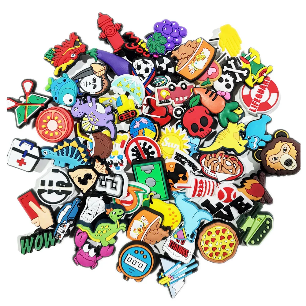 

Shoe Charms Wholesale Decorations for Crocs Accessories 150 Pack Random Pins Boys Girls Kids Women Christmas Gifts Party Favors