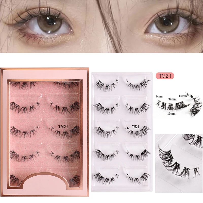 

5 пар, накладные ресницы с большими глазами