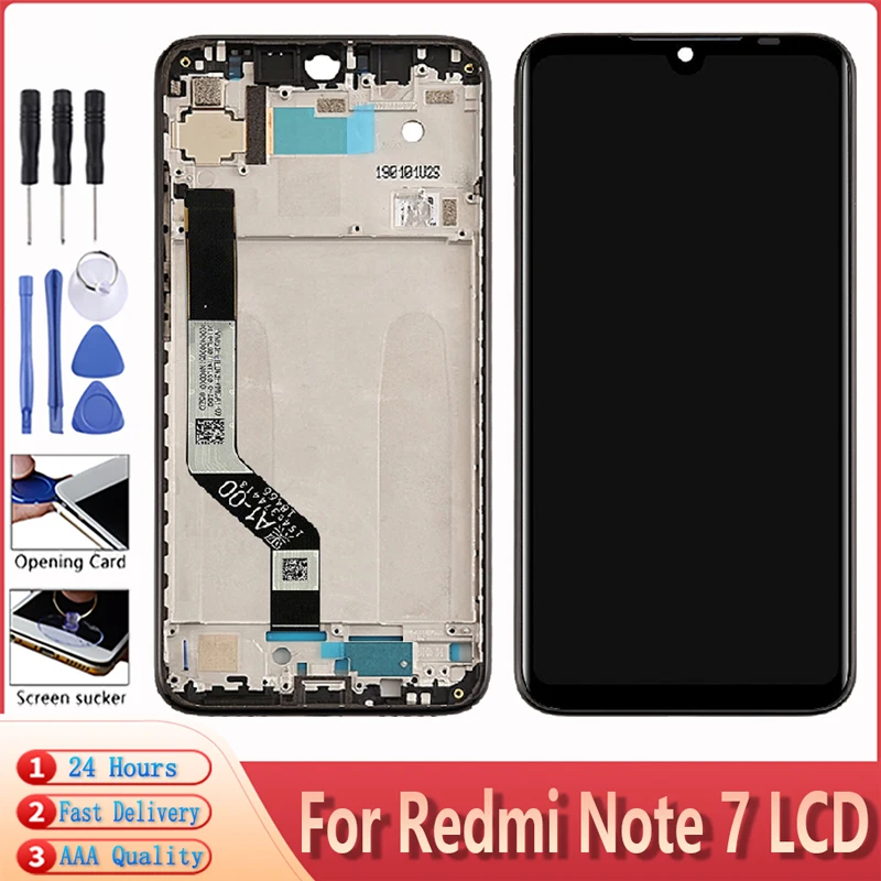 

Оригинальный модуль дисплея для Xiaomi Redmi Note 7 Дисплей сенсорный экран в сборе дигитайзер бесплатные инструменты для Redmi Note 7 ЖК-дисплей