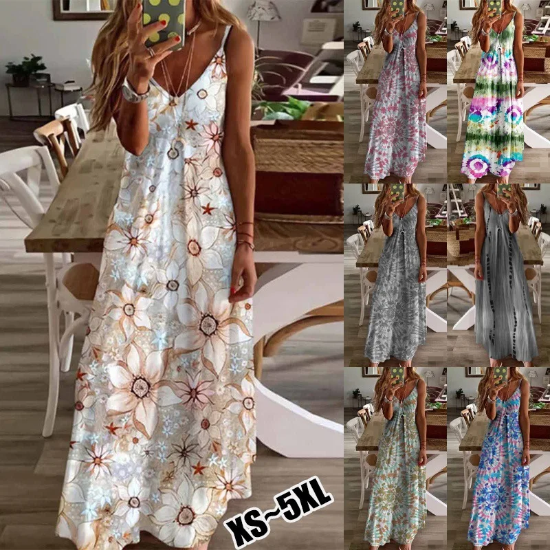 

Women Summer Dress Casual Off Shoulder Bohemian Maxi Dresses Elegant A-Line Short Sleeve Beach Dress Female Robe Vestidos