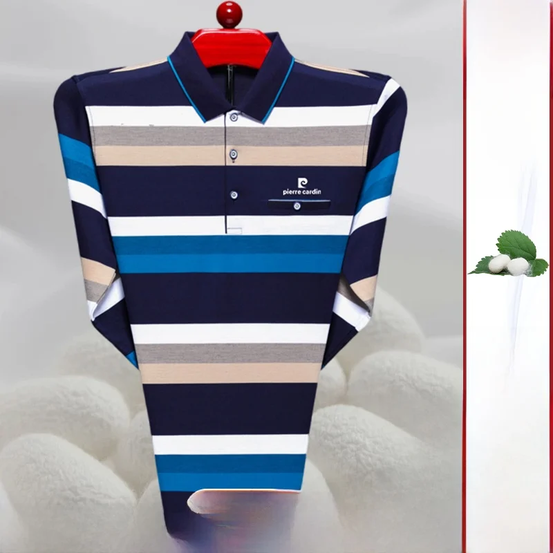 Pierre Cardin весенне-осенняя мужская высококачественная шелковая рубашка с длинными