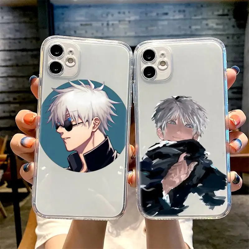 

jujutsu kaisen Phone Case For iphone 13 12 11 8 7 plus mini x xs xr pro max Transparent soft