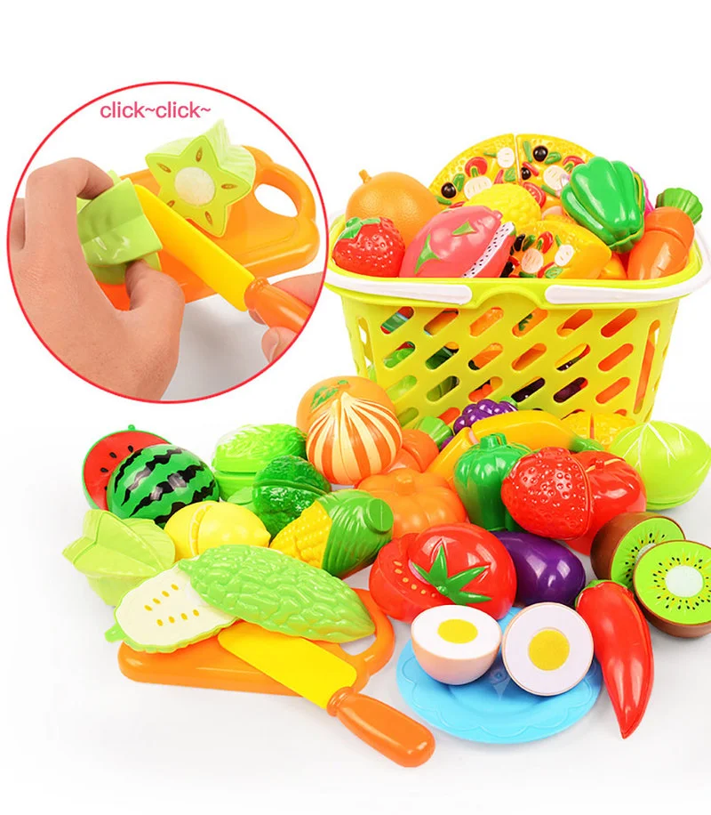 3-6 Years Old Child Vegetables and Fruits Children's Kitchen Toys Set Puzzle Early Education Children's Play House Toys Girl Toy
