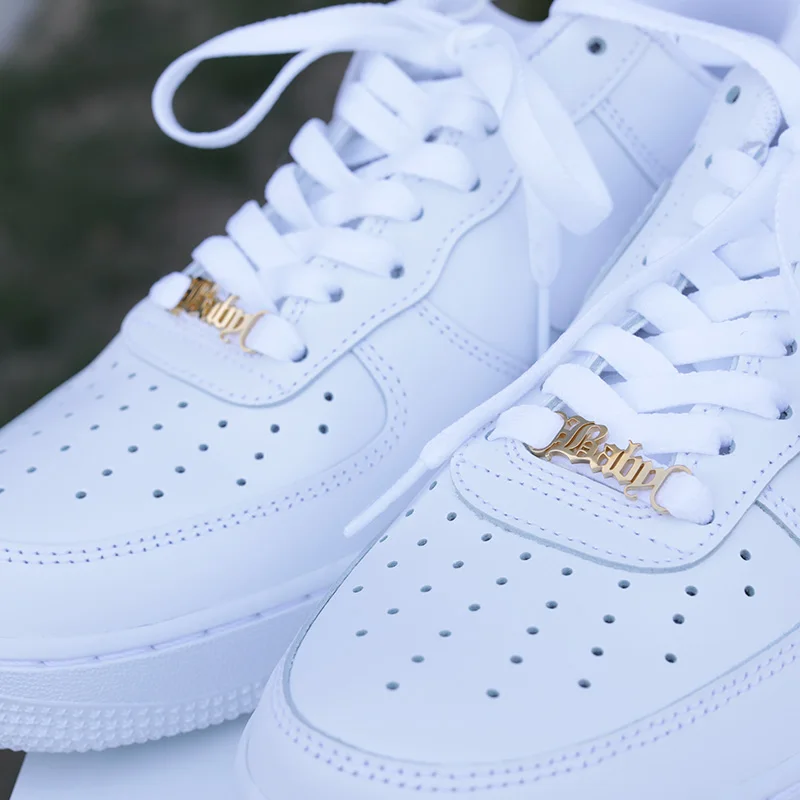 

Персонализированная Пряжка для обуви для женщин из нержавеющей стали золотого цвета очаровательные аксессуары для обуви с именем на заказ ...