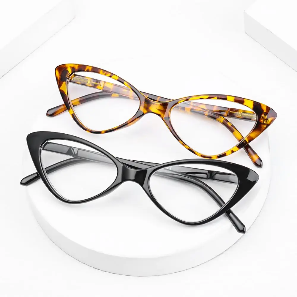 Fashion Cat Eyes Reading Glasses Ultalight Small Frame Clear Lens Presbyopic Eyeglasses For Women&Men With +10to+40