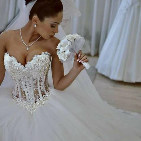 Бальное платье принцессы ZJ9010, свадебные платья, кружевные вышитые бисером аппликации, фатиновые женские роскошные свадебные платья, изготовленные на заказ