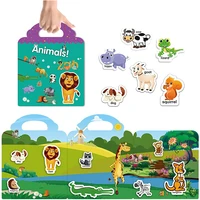 large size childrens reusable waterproof scene sticker books stationery stickers for kids early education toys for children