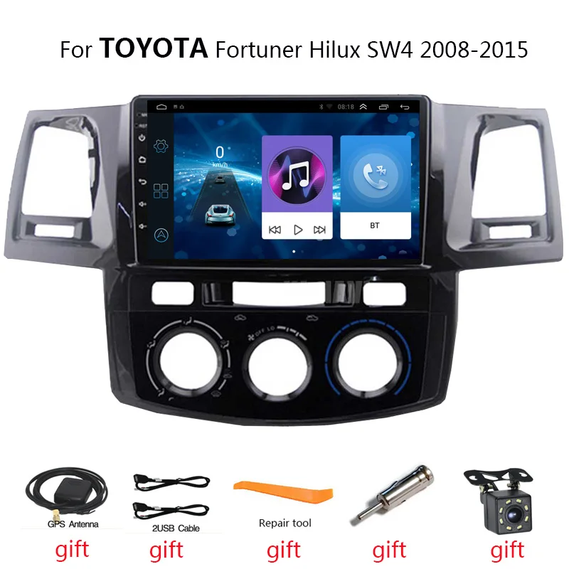 

Автомагнитола на Android для Toyota Fortuner Hilux 2008-2015 Carplay 4G Автомобильный мультимедийный плеер GPS-навигация 2din Авторадио головное устройство