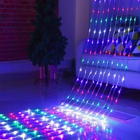 236m waterfall meteor shower rain string light christmas led festoon led holiday decorative lights for home garland curtain
