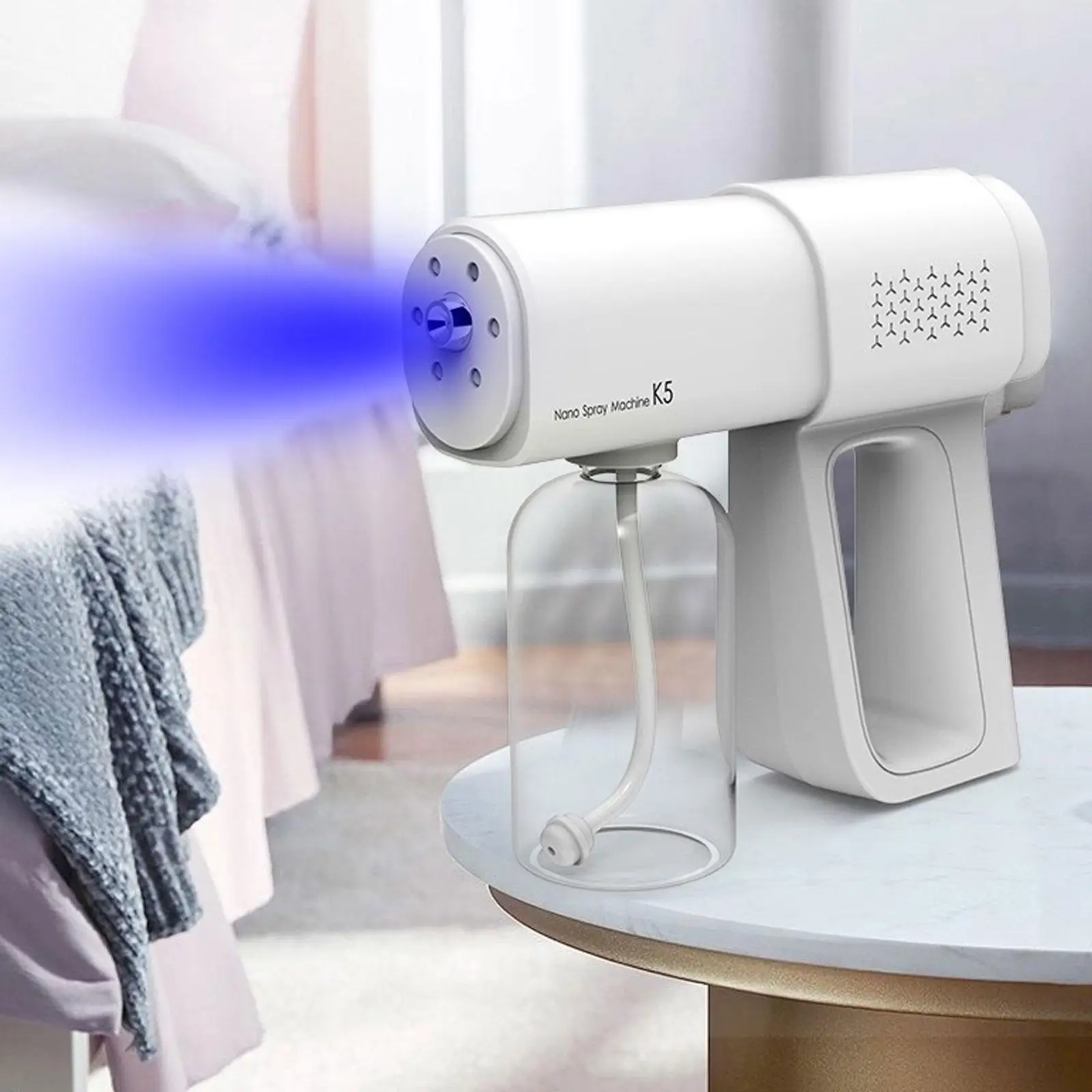 

380ML Electric Nano Blue Light Steam Spray K5 Wireless Atomization Gun Machine Fogging Sprayer Disinfection Sanitizer X5X9