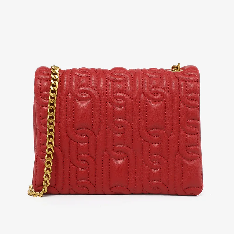 2023 Casual New Double Pocket Women Flap Bag Fashion Gold Chain Design Women Underarm Bag Square Women Single Shoulder Bags