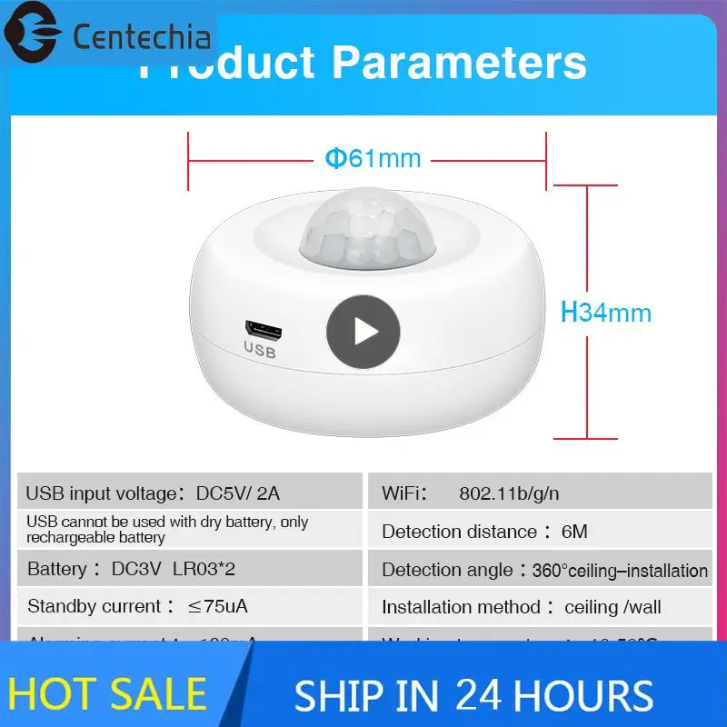 

Real-time Remote Monitoring Smart Body Movement Sensor No Hub Required Wifi Human Detector Home Automation Tuya Movement Sensor