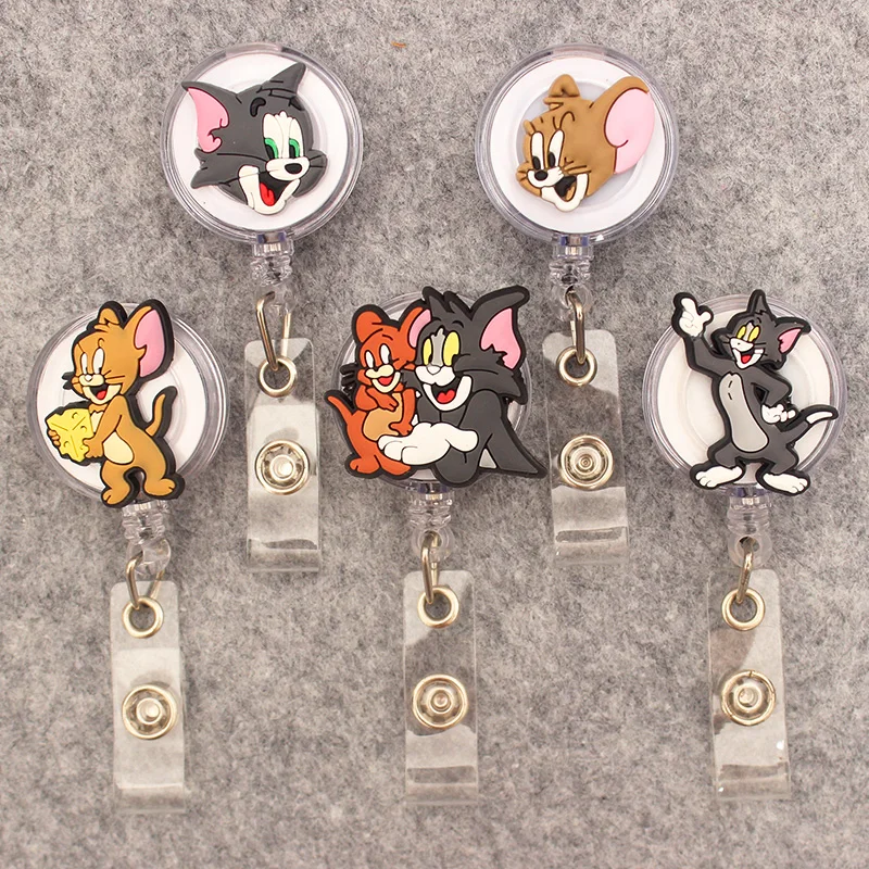 

Disney Cartoons Cute Mouse Cat Retractable Badge Reel For Nurse Doctor Card Holder Office Hospital Supplies Boy Girl Name Card