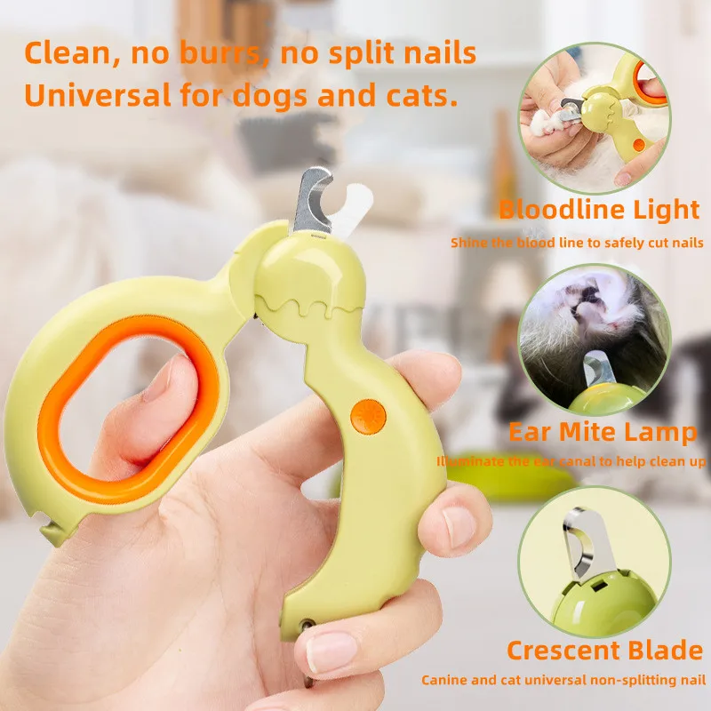 

Professional Pet Nail Clipper LED Light Pet Nail Clipper Claw Grooming Scissors for Dogs Cats Scissors Trimmer Accessories