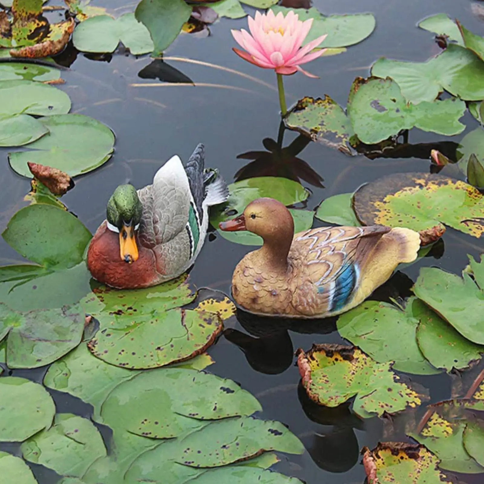 

Полимерная плавающая МАНДАРИНКА, искусственная утка для рыбного сада, уличное украшение, симпатичное животное, скульптура O5d1