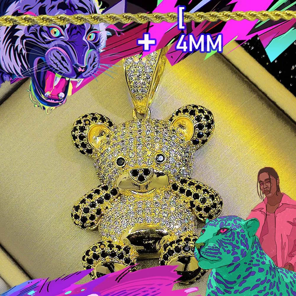 Популярное декоративное ожерелье Tiktok в стиле хип-хоп рэп кулон с бриллиантовым