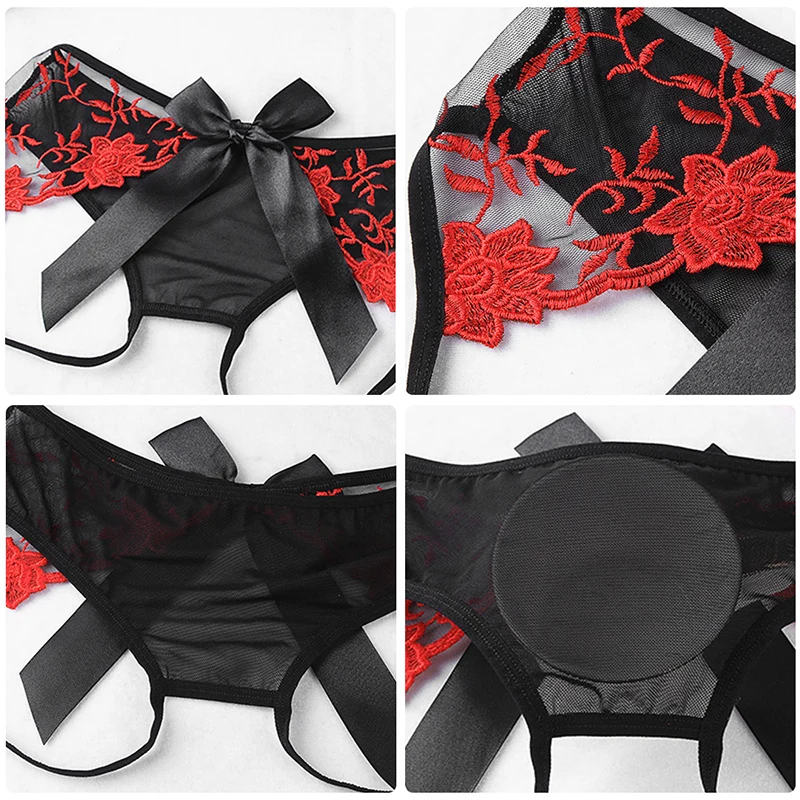 Женские сексуальные трусики Эротические с открытой промежностью Порно