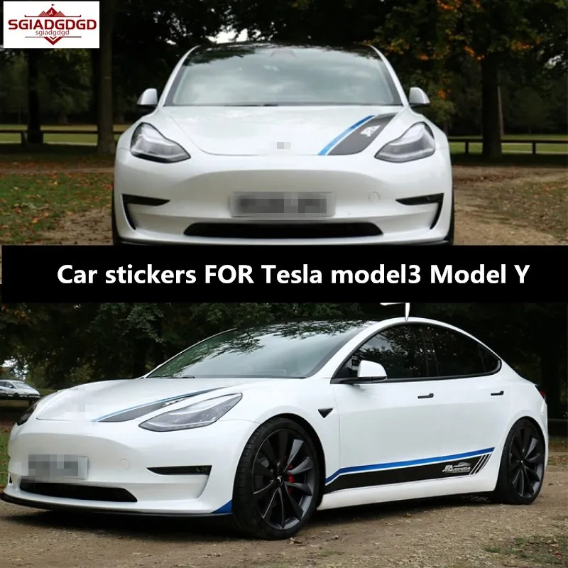 

Автомобильные наклейки для Tesla model3, модель Y, внешний вид тела, Спортивные Профессиональные декоративные наклейки, пленка