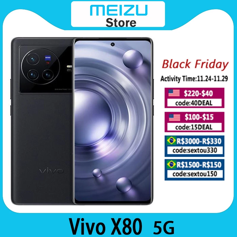 Смартфон VIVO X80 6 78 дюйма MTK9000 4 нм 8 ядер 50 МП 80 Вт Super Charge 4500 мА · ч Android 12 OTA - купить по