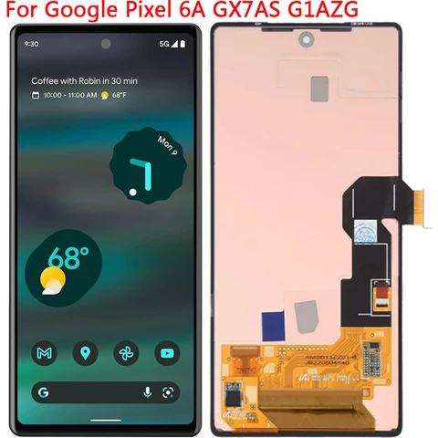 ЖК-дисплей для Google Pixel 6A, оригинальный сменный экран с рамкой в сборе, ЖК-дисплей 6,1 дюйма Pixel 6A GX7AS GB62Z G1AZG