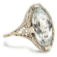 aquamarine engagement ring wedding ring charming diamond jewelry christmas anniversary gift womens wedding ring size 6 10