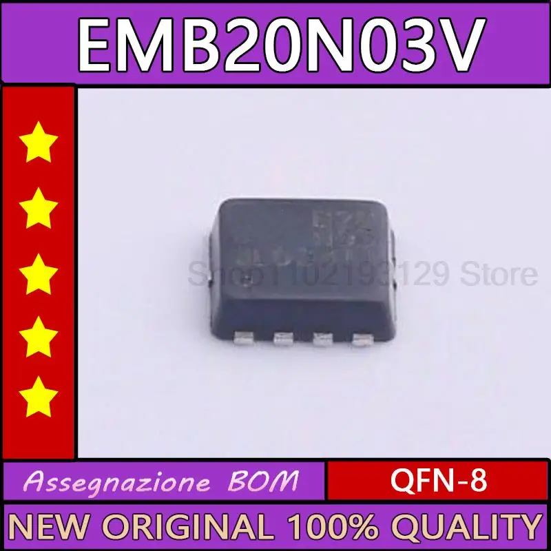 

5 шт EMB20N03V EMB20N03 EMB20 B20N03 QFN-8 New оригинальная микросхема