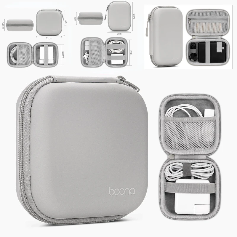 

Shell Earphone Gadgets Bag Data Organizer Charger Cable Leather Artificial Portable Case U Hard Mini Digital Disk Storage