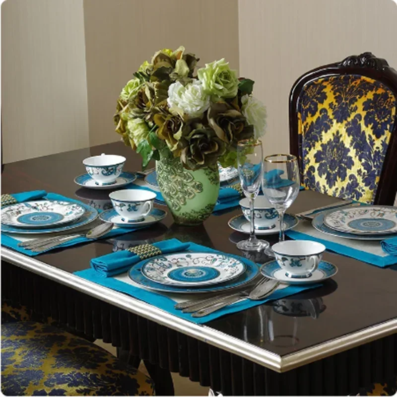 Керамическая посуда фарфоровая тарелка роскошный набор обеденных тарелок в