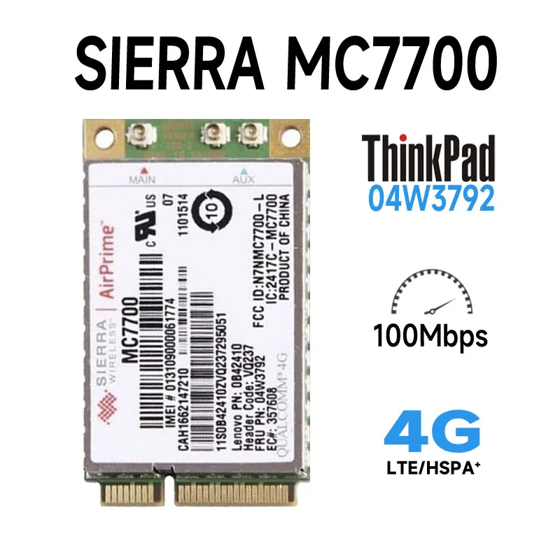 GOBI4000 inalámbrico MC7700 Sierra, LTE, 3G, 4G, traje japonés para thinkpa d, T430, T430S, X230, T530, FRU, 04w3792, en stock