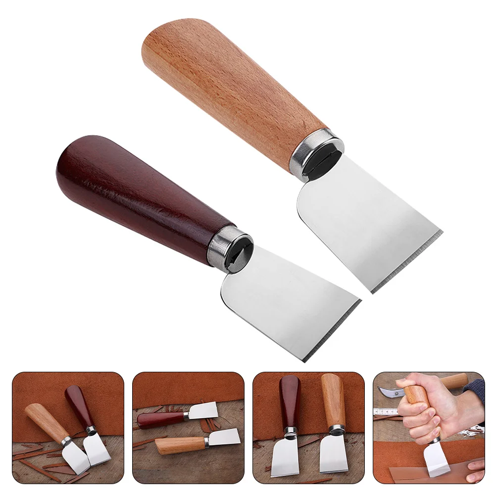

2Pcs Leather Trimming Cutter Portable Leather Craft Trimmer DIY Leather Tool