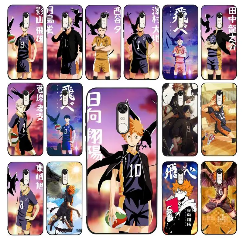 

MaiYaCa Haikyuu Hinata attacks Anime Phone Case for Redmi 5 6 7 8 9 A 5plus K20 4X 6 cover