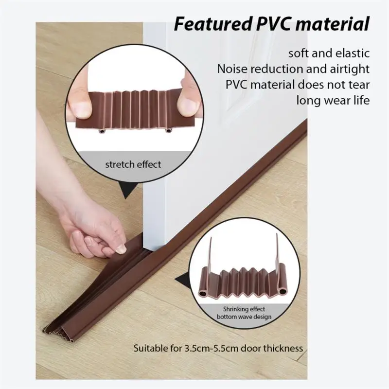 

New Upgrade PVC Under Door Draft Stoppers Weather Stripping Door Sealing Strip Wind Blocker Noise Stopper Insulator