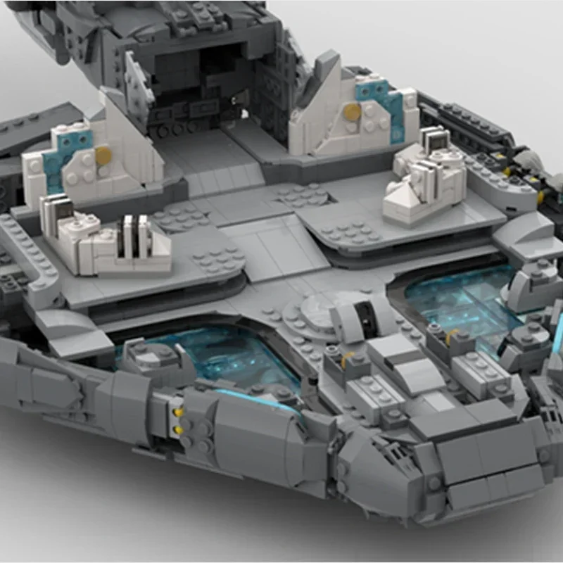Moc строительные кирпичи модель военного оружия космическая посадка ремесленная