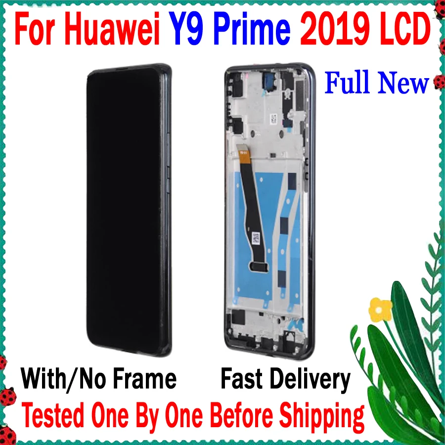 

100% Tested Good Working New AMOLED LCD For Huawei Y9 Prime 2019 With/No Frame Y9 Prime 2019 Display Touch Screen Replace