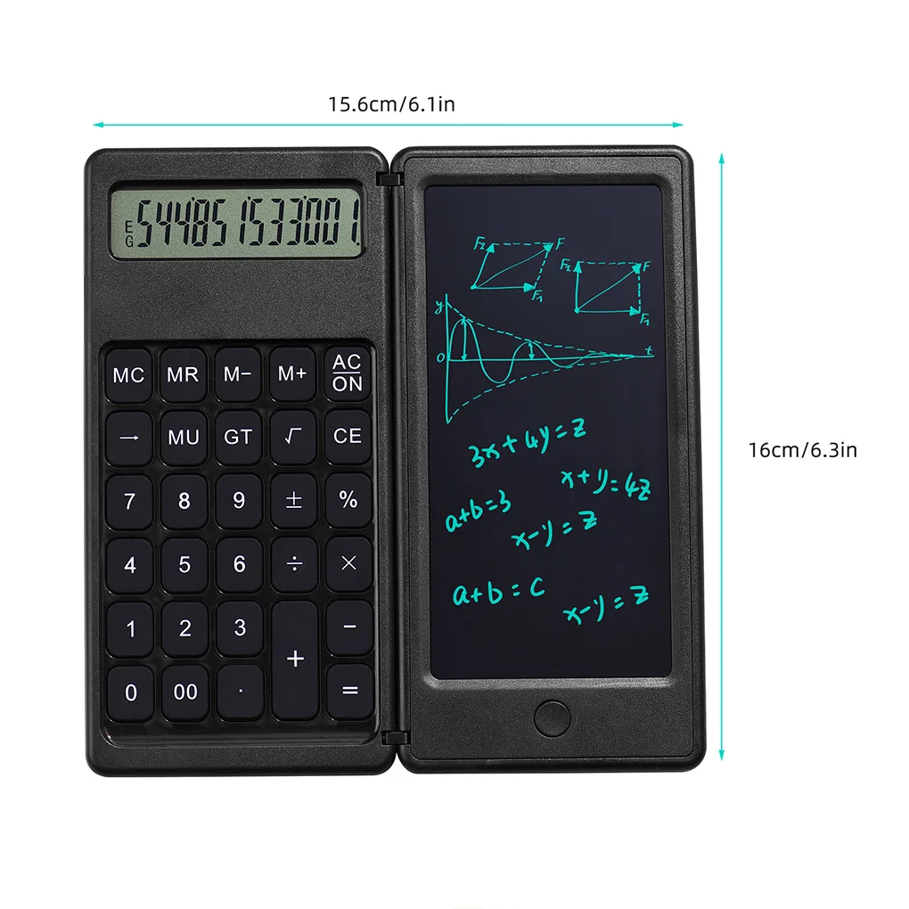 6 Inch Scientific Calculator Writing Tablet With Stylus Pen Digital Display Drawing Board Foldable Tools Office images - 6