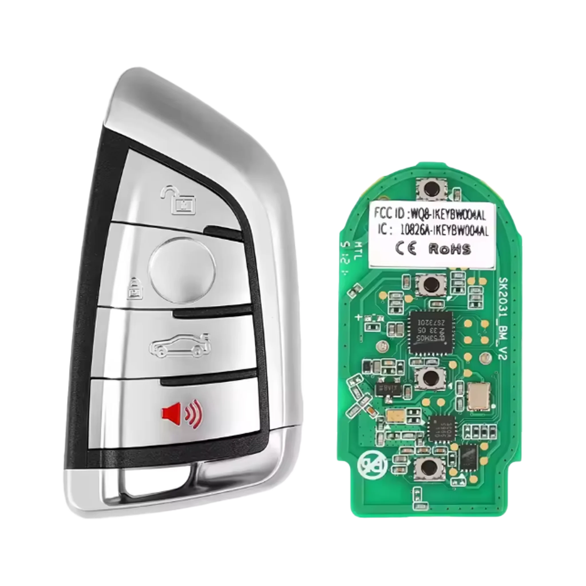 Фото Смарт-ключ Autel BW004AL с 4 кнопками для BMW Ikeybw004al, программируется с помощью Maxiim Km100 E Key Programmer, дизайн Razor. №4