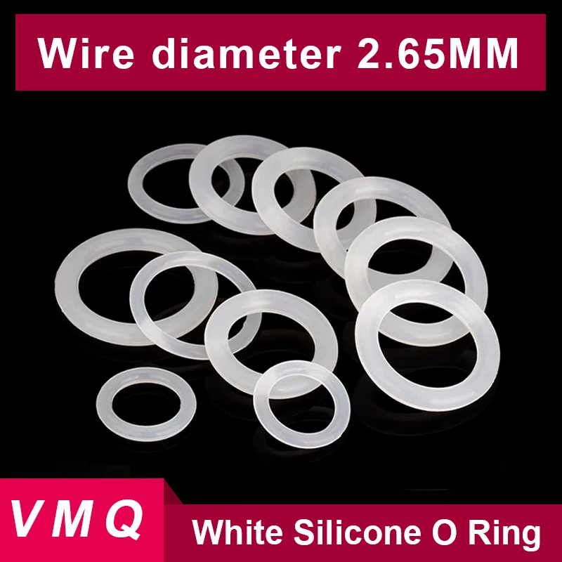 

Белые силиконовые уплотнительные кольца CS 2,65 мм