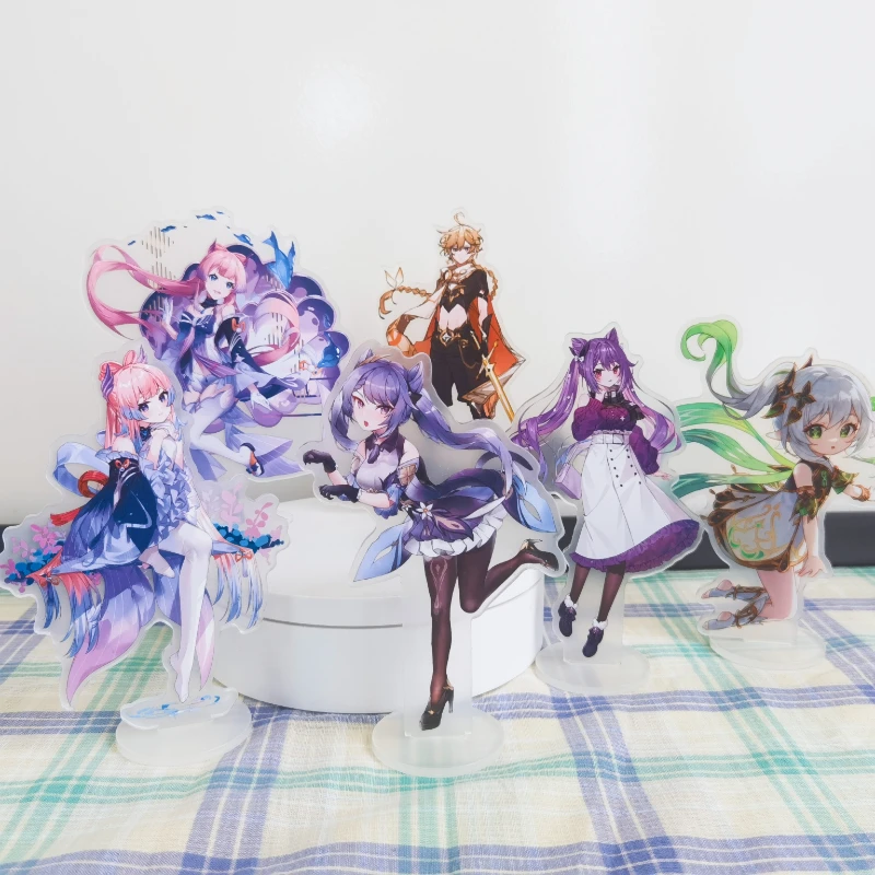 

Anime Genshin Impact Figure Nahida Cosplay Acrylic Action Sangonomiya Kokomi Stand Sign Model Desk Decor Fans Collection Toy