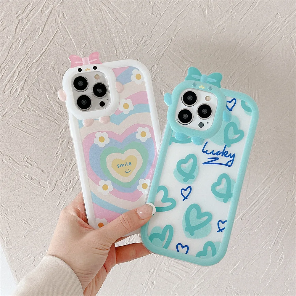 

Symphony Heart Monster Case For Iphone 14 11 12 13 Pro Max 7 8 6 6S Plus X XR XS Max SE 2020 Camera Lens Protector Silicon Cover
