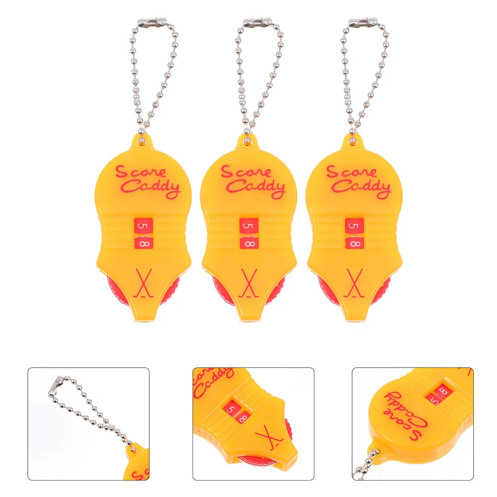 

3pcs Professional Golfs Scoring Device Golfs Scoring Indicators for Contest (Yellow)