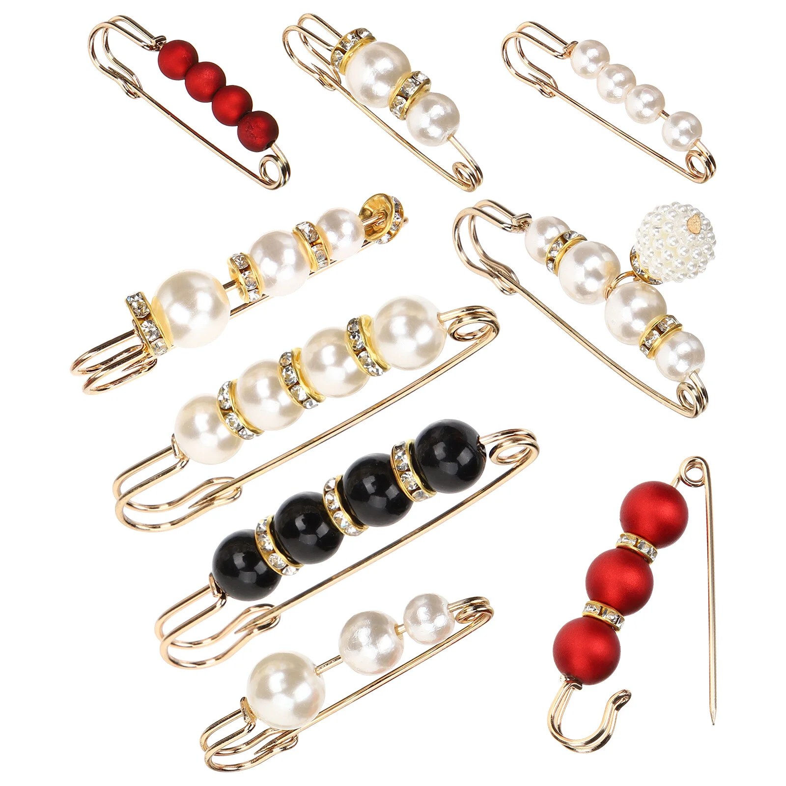 

Pearl Brooch Pin Women Fashion Collar Sweater Clip Clothes Hats Ball Gown Dresses